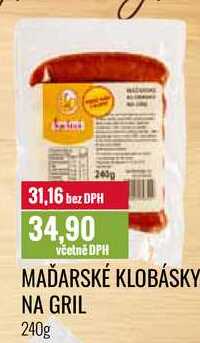 MAĎARSKÉ KLOBÁSKY NA GRIL 240g 