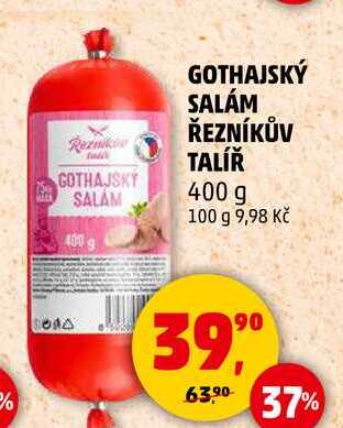 GOTHAJSKÝ SALÁM ŘEZNÍKŮV TALÍŘ, 400 g