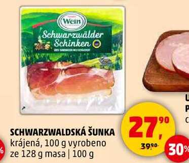 Schwarzwälder SCHWARZWALDSKÁ ŠUNKA krájená, 100 g