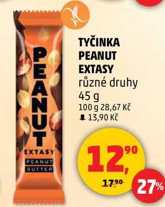 TYČINKA PEANUT EXTASY různé druhy, 45 g  