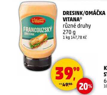 DRESINK/OMÁČKA VITANA různé druhy, 270 g 