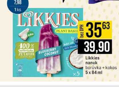 Likkies nanuk borůvka + kokos 5 x 84 ml 