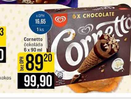 Cornetto čokoláda 6 x 90 ml 