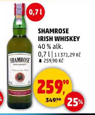 SHAMROSE IRISH WHISKEY 40% alk., 0,7 l