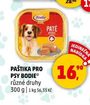 PAŠTIKA PRO PSY BODIE různé druhy, 300 g  