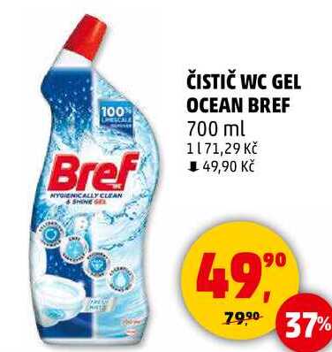 ČISTIČ WC GEL OCEAN BREF, 700 ml 