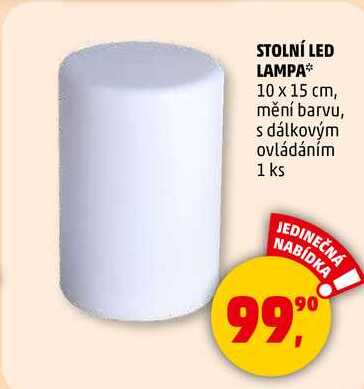 STOLNÍ LED LAMPA 10 x 15 cm, mění barvu, s dálkovým ovládáním, 1 ks  