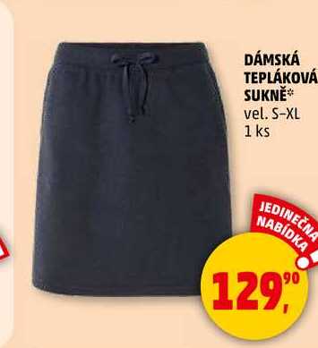 DÁMSKÁ TEPLÁKOVÁ SUKNĚ vel. S-XL, 1 ks 