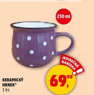 KERAMICKÝ HRNEK, 1 ks