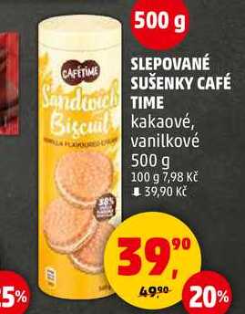 SLEPOVANÉ SUŠENKY CAFÉ TIME kakaové, 500 g