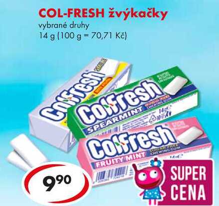 COL-FRESH žvýkačky, 14 g 