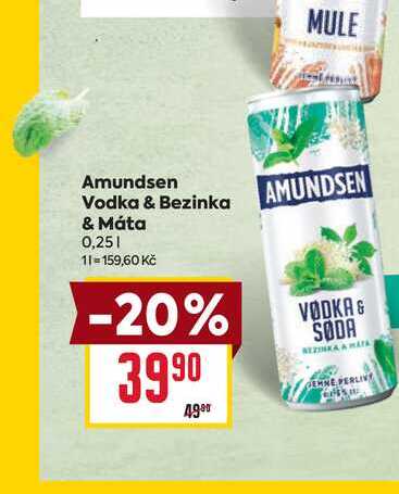 Amundsen Vodka & Bezinka & Máta 0,25l