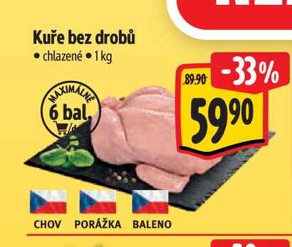 Kuře bez drobů 1 kg