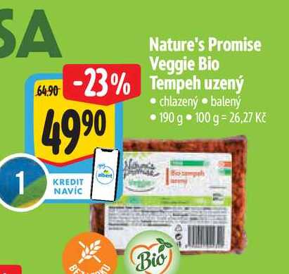  Nature's Promise Veggie Bio Tempeh uzený  190 g