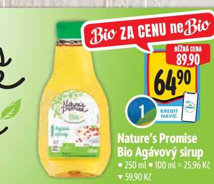   Nature's Promise Bio Agávový sirup 250 ml 