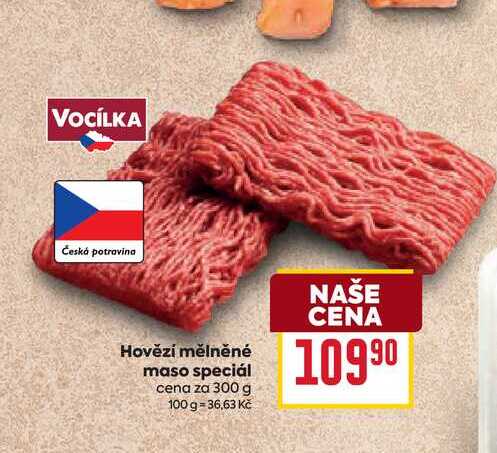 Hovězí mělněné maso speciál cena za 300 g
