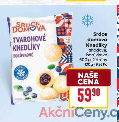 Srdce domova Knedlíky jahodové, borůvkové 600 g