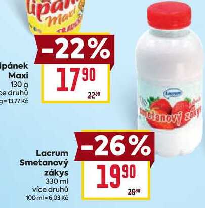 Lacrum Smetanový zákys 330 ml