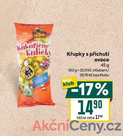 Křupky s příchutí ovoce 45 g 