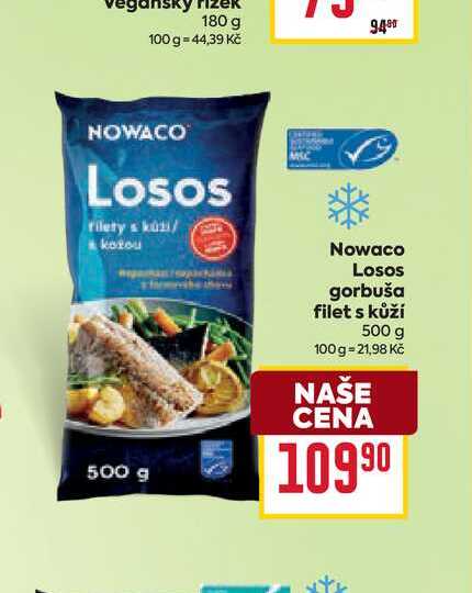 Nowaco Losos gorbuša filet s kůží 500 g