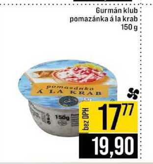 Gurmán klub pomazánka á la krab 150 g 