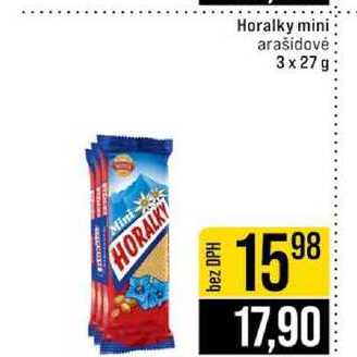 Horalky mini arašidovė 3 x 27g 