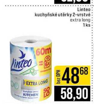Linteo kuchyňské utěrky 2-vrstvé extra long 1ks 