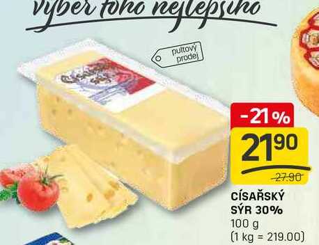 CÍSAŘSKÝ SÝR 30% 100 g 
