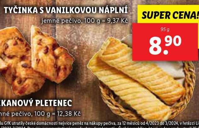 TYČINKA S VANILKOVOU NÁPLNÍ, 95 g
