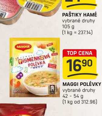 MAGGI POLÉVKY vybrané druhy 42-54 g