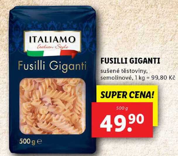 FUSILLI GIGANTI, 500 g