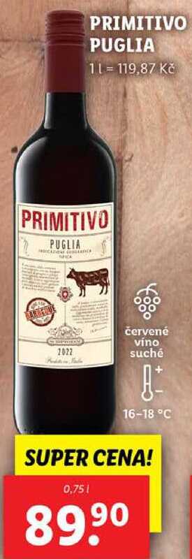 PRIMITIVO PUGLIA, 0,75 l