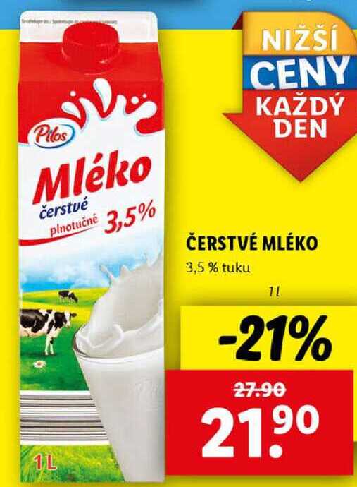 Čerstvé mléko, 1 l