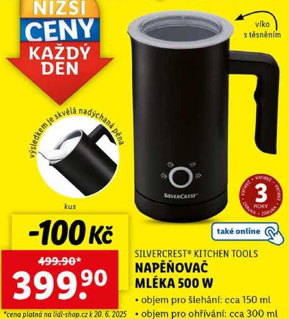 NAPĚŇOVAČ MLÉKA 500 W