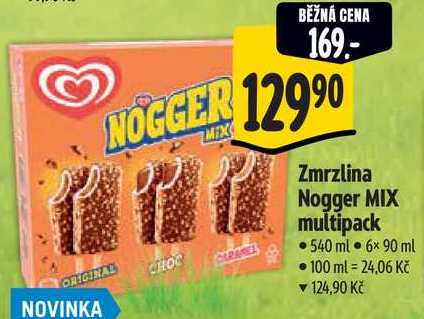 Zmrzlina Nogger multipack, 6x 90 ml 