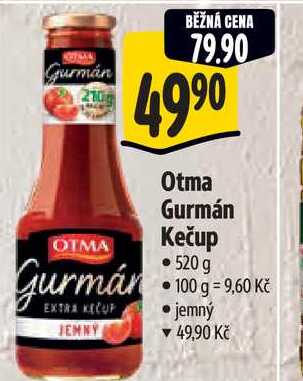  Otma Gurmán Kečup   520 g 