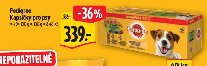 Pedigree Kapsičky pro psy, 40x 100 g 