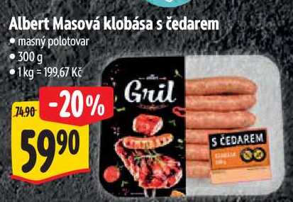 Albert Masová klobása s čedarem, 300 g