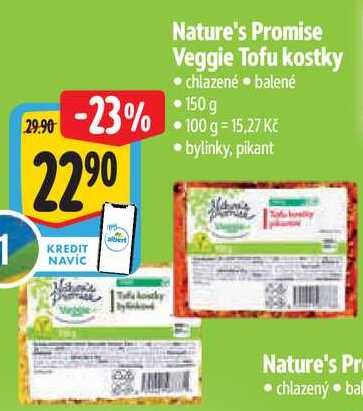 Nature's Promise Veggie Tofu kostky, 150 g