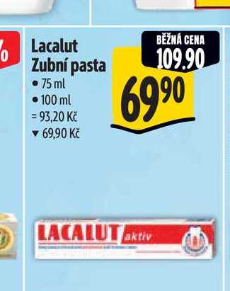 Lacalut Zubní pasta 75 ml 
