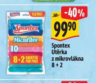   Spontex Utěrka z mikrovlákna 8+2 