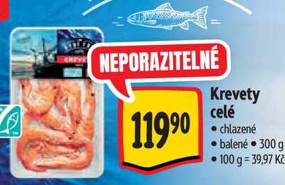 Krevety celé, 300 g
