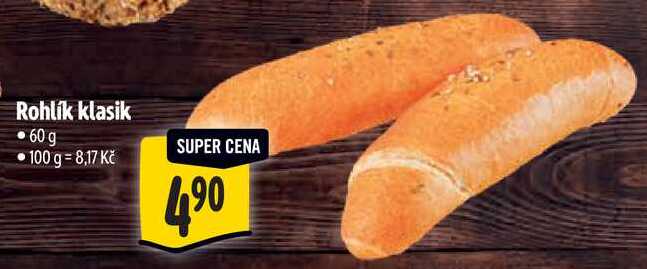 Rohlík klasik, 60 g