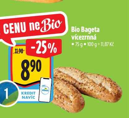  Bio Bageta vícezrnná 75 g 