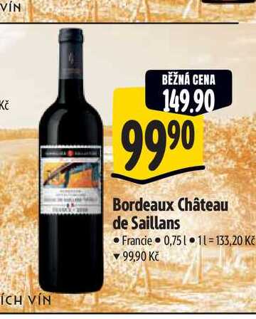   Bordeaux Château de Saillans 0,75 l