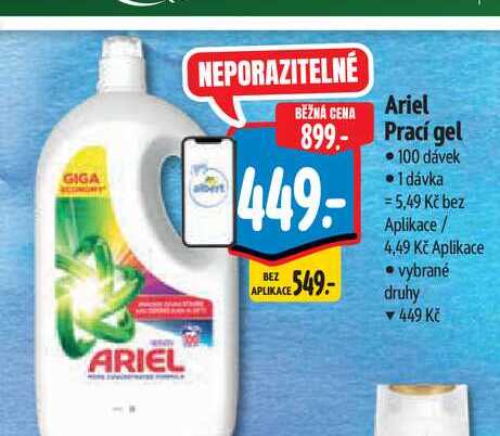  Ariel Prací gel 100 dávek