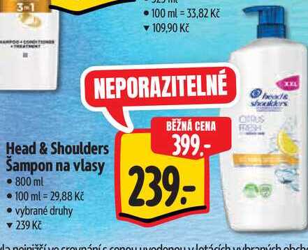 Head & Shoulders šampon 800ml, vybrané druhy