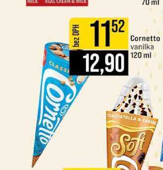 Cornetto vanilka 120 ml