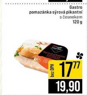 Gastro pomazánka sýrová pikantni s česnekem 120 g 