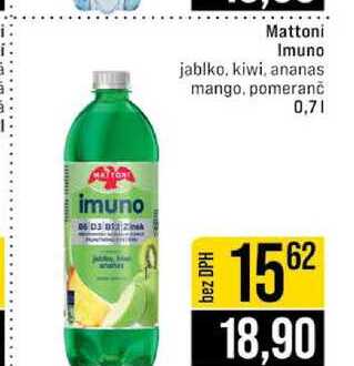 Mattoni Imuno jablko, kiwi, ananas mango, pomeranč 0,7l